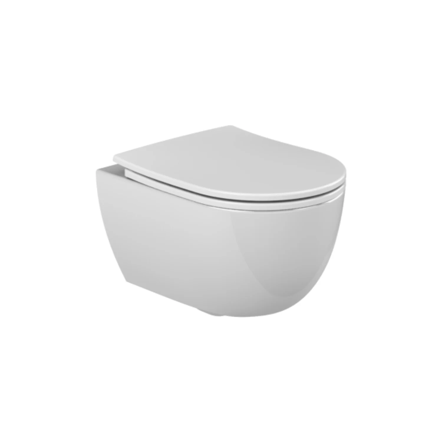 [20512167] Bella Vrijhangend Toilet 48 cm Hoogglans Wit toiletzitting inbegrepen
